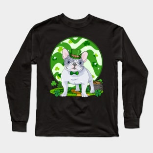 French Bulldog Dog St Patricks Day Irish Leprechaun Long Sleeve T-Shirt